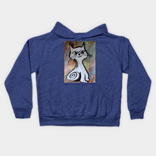 The white cat - 3 Kids Hoodie